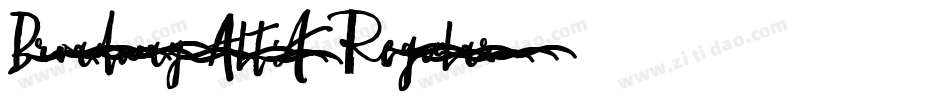 Broadway Alt2 Regular字体转换